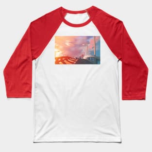 Sunrise and Bridge Baseball T-Shirt